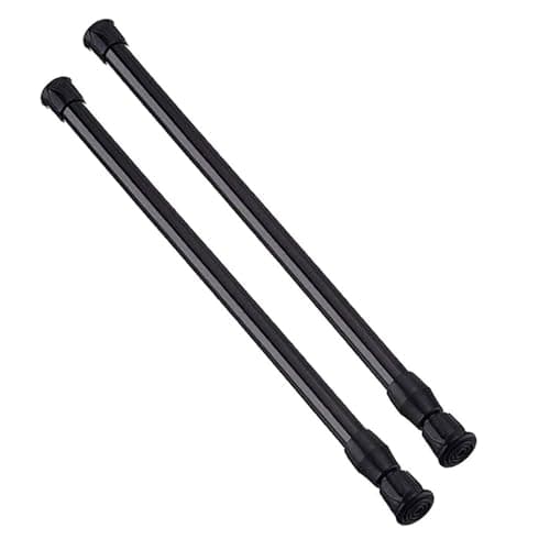 Tension Rods Shower 12 in to 20 Small Adjustable Curtain Rods for Kitchen, Closet, Cabinet