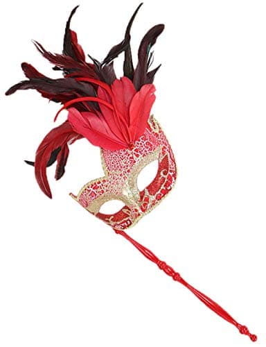 Awlsyj Women's Feather Masquerade Mask