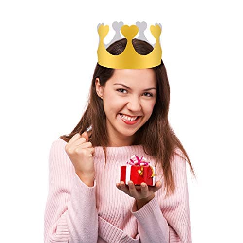 Gold Paper Party Crowns for Kids and Adults