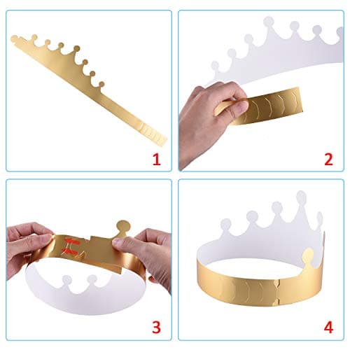 Golden Crown Party Hats for Celebrations