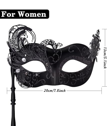 Masquerade Masks for Couples at Halloween Party - SIQUK