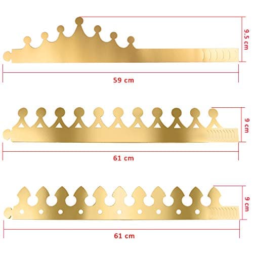 Golden Crown Party Hats for Celebrations