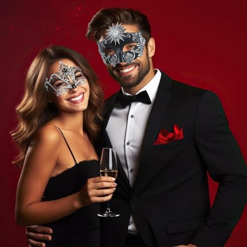 MYSEUNI 2024 NEW Masquerade Masks for Couples