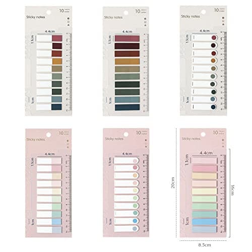 Morandi Sticky Note Tabs, Colored Book Markers for Annotating and Categorizing