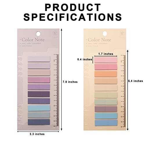 Sticky Tab Book Supplies for Annotation - 40 Colors, 800 Pieces