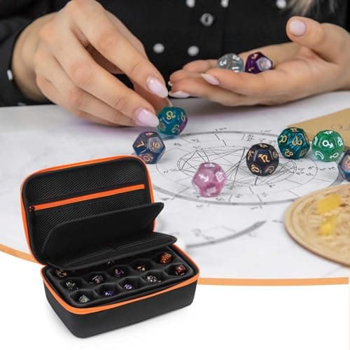 MOSISO DND Dice Case, Black - Organizer for Role-Playing Games