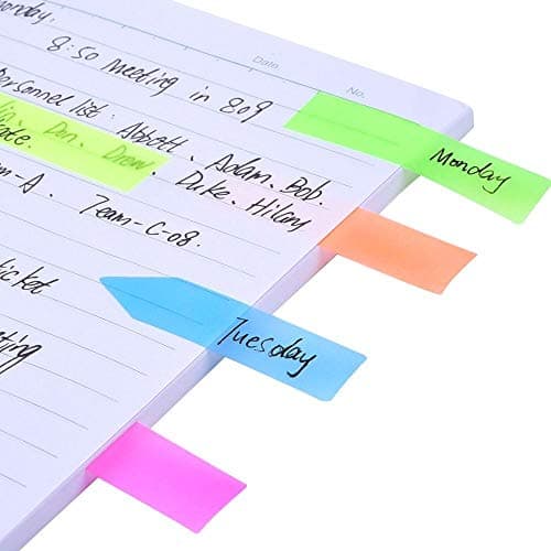 Neon Index Tabs and Sticky Notes for Students, 300 Pieces