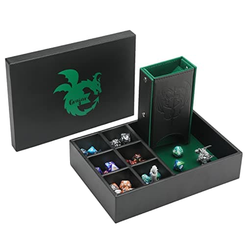 Compact 3-in-1 DND Dice Tray and Tower with Storage