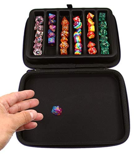Forged Dice Co. Dice Storage Case with Removable Tray - Holds 42 Metal or Plastic Dice - Works with DnD and Dungeons & Dragons