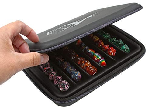 Forged Dice Co. Dice Storage Case with Removable Tray - Holds 42 Metal or Plastic Dice - Works with DnD and Dungeons & Dragons