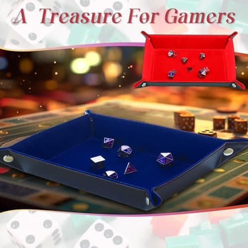 Poen Dice Tray 11.26 x 8.5 Inch Dice Tray for Rolling Rectangle Dice, 4 Colors