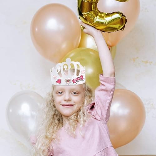 Kids Princess Queen White DIY Paper Crowns