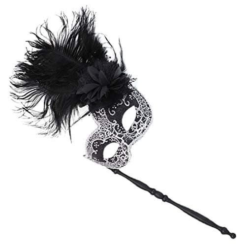 Awlsyj Women's Feather Masquerade Mask