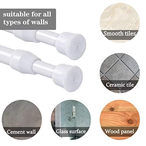 Adjustable Tension Curtain Rod for Windows, Cabinets, Blinds, Closets, Bedrooms, Kitchens, and Bathrooms
