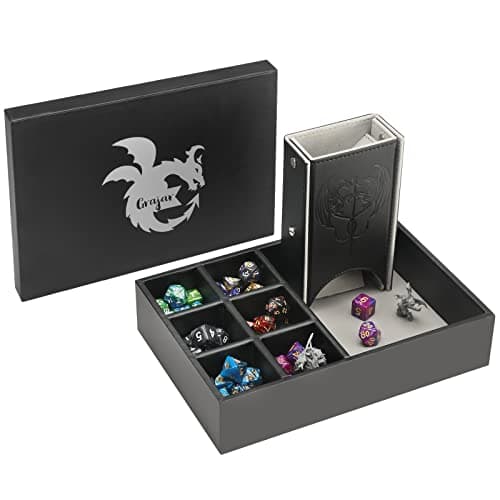 Compact 3-in-1 DND Dice Tray and Tower with Storage