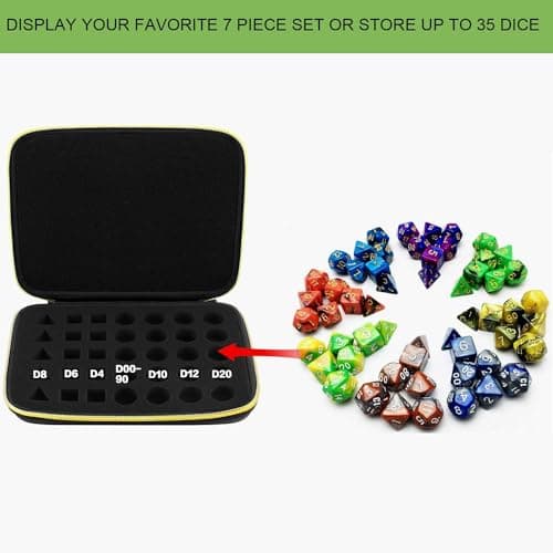DND Dice Storage Case, Polyhedral Dice Box for RPGGames