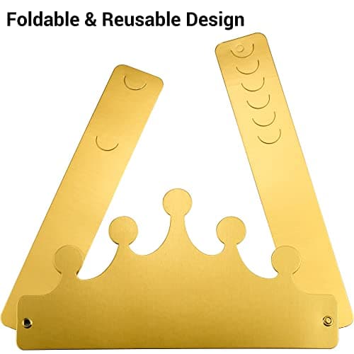 IFAMIO Golden King Crowns for Birthday, Baby Shower, New Year, Wedding Anniversary