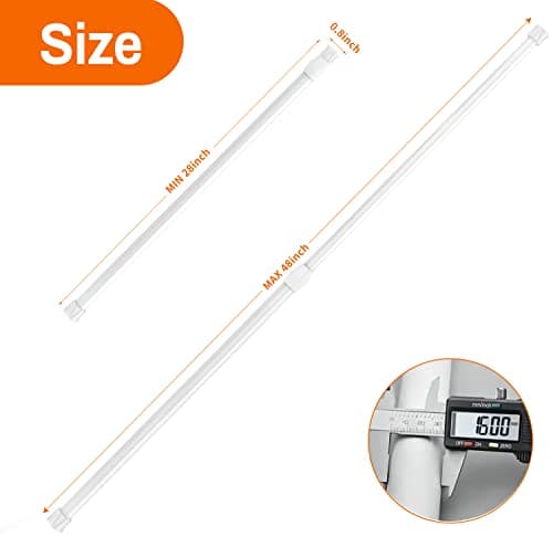 Adjustable Spring Curtain Rods for Kitchen, Bathroom, Wardrobe, and More
