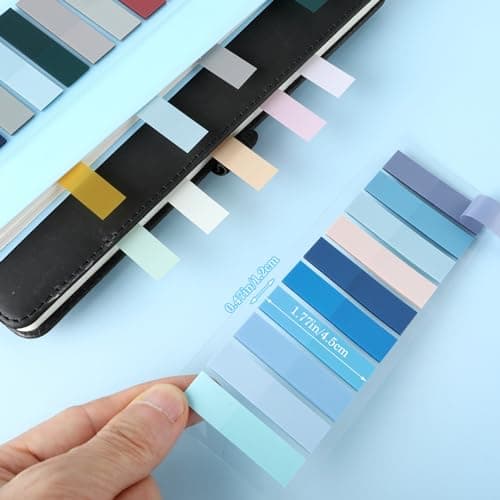 Colored Writable and Repositionable Book Flags Tabs for Reading Annotation