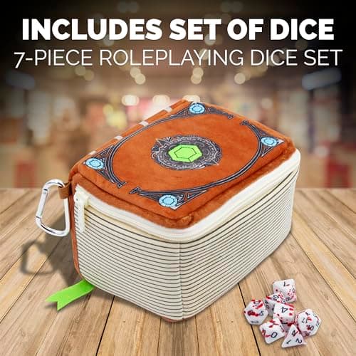 CASEMATIX Mimic Spell Book Dice Case - 7" RPG Holder for 250 Dice