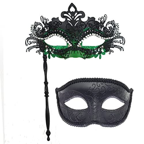 Couple Masquerade Masks for Venetian Party, Christmas Festival
