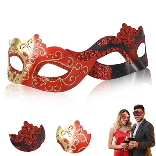 Couples Masquerade Mask Set for Venetian Party, Halloween Costume, Mardi Gras, Prom Ball