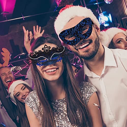 Couples Masquerade Metal Venetian Masks