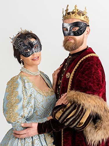 Couples Masquerade Masks Venetian Face Cover for Costume