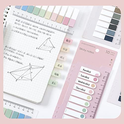 Morandi Sticky Note Tabs, Colored Book Markers for Annotating and Categorizing