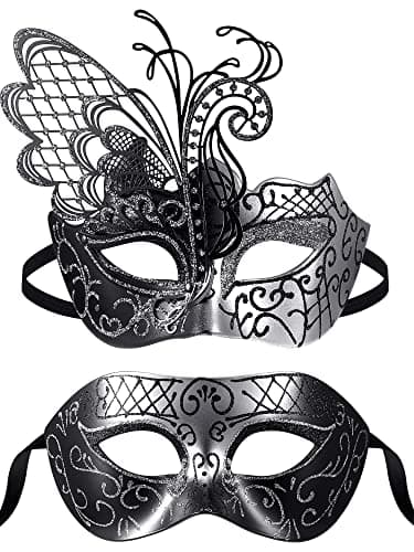 Couples Masquerade Masks Venetian Face Cover for Costume
