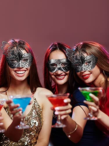 Couples Masquerade Masks Venetian Face Cover for Costume
