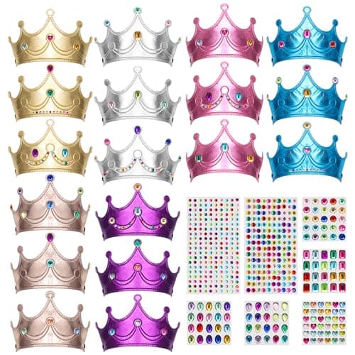 Foam Princess Crowns and Tiaras for Birthday Party Favors
