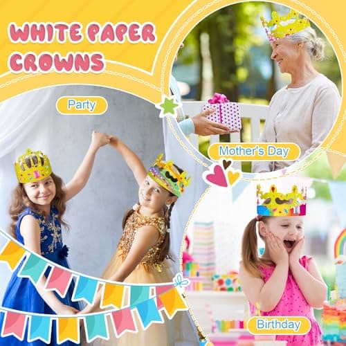 Princess Prince Birthday Party Crowns