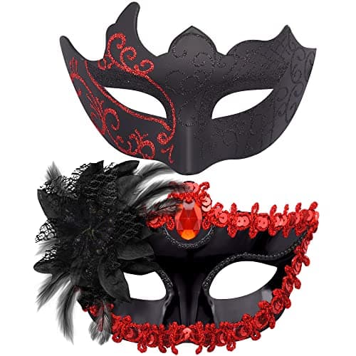 Couple Masquerade Masks Set