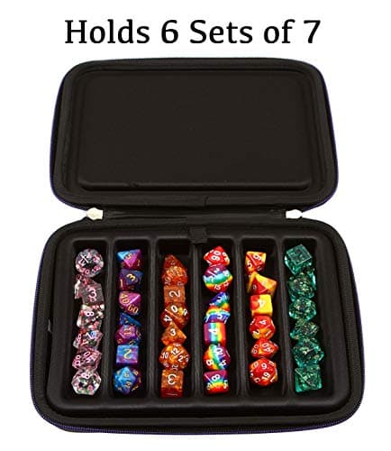 Forged Dice Co. Dice Storage Case with Removable Tray - Holds 42 Metal or Plastic Dice - Works with DnD and Dungeons & Dragons