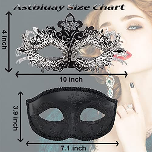 Couples Venetian Masquerade Masks for Carnivals and Halloween