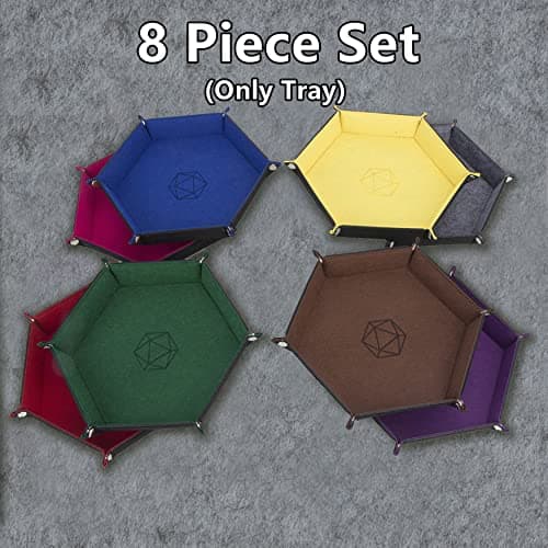 KISLANE Folding Hexagon Dice Tray for DND, RPG, MTG and Other Board Games