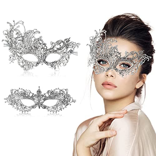 FunMular Women's & Couples Lace Masquerade Masks for Carnival & Halloween