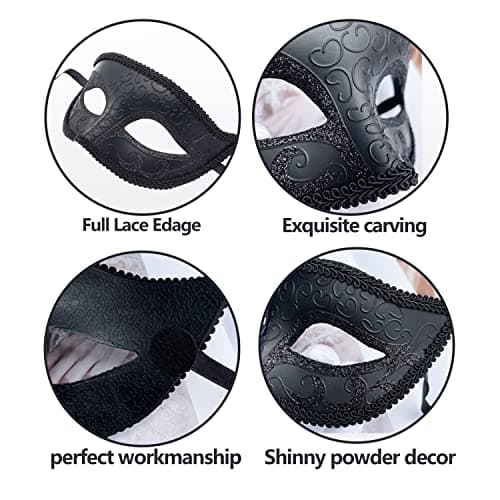 Couple Masquerade Masks for Venetian Party, Christmas Festival
