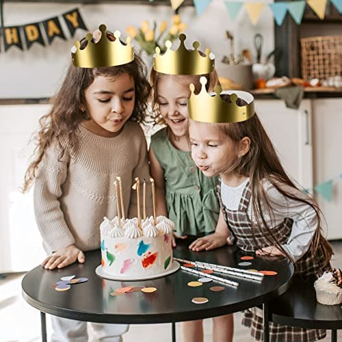 IFAMIO Golden King Crowns for Birthday, Baby Shower, New Year, Wedding Anniversary