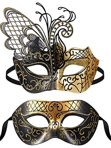 Couples Masquerade Masks Venetian Face Cover for Costume