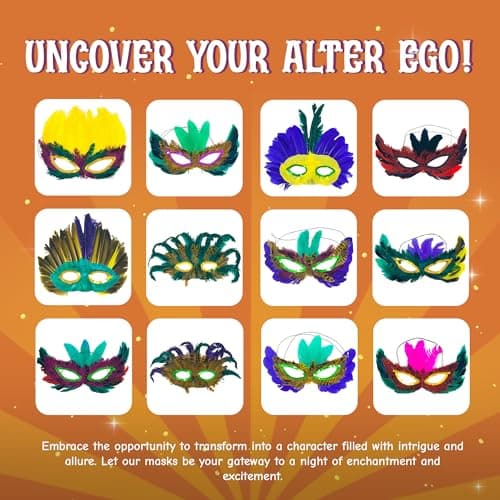 Antifaces Elegantes Mardi Gras Masks for Parties & Celebrations
