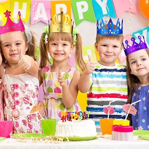 Chinco 76 Pieces DIY Paper Crowns for Party and Classroom Decor