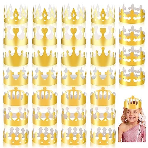 Paper Crowns for Birthday Party, 32pcs