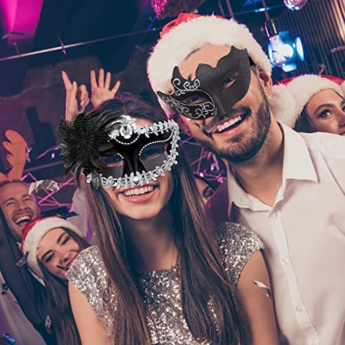 Couple Masquerade Masks Set
