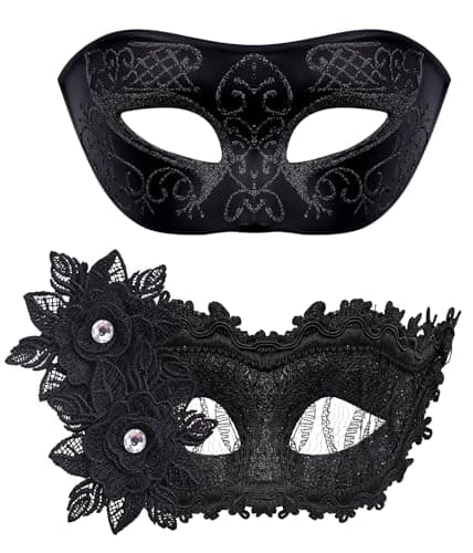 Couple Masquerade Masks Set