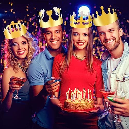 Paper Crowns for Birthday Party, 32pcs