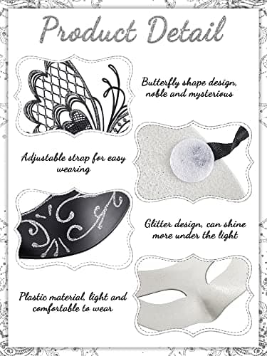 Couples Masquerade Masks Venetian Face Cover for Costume