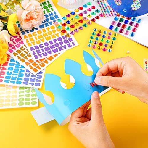 Chinco 76 Pieces DIY Paper Crowns for Party and Classroom Decor