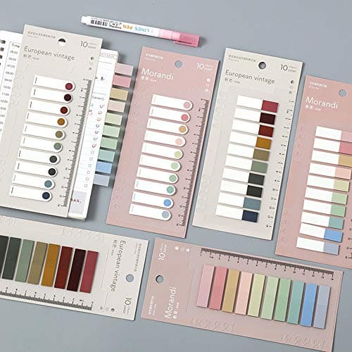 Writable and Repositionable 1200 Piece Sticky Index Tabs for Pages or Book Markers